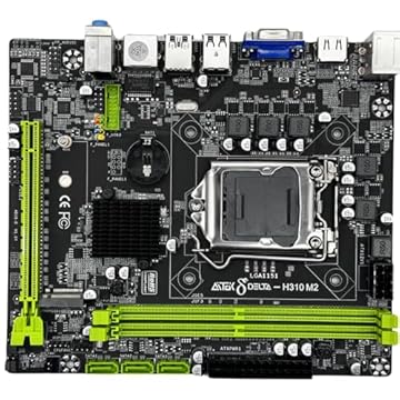 Placa Mãe LGA 1151 32GB RAM DDR4 Intel H310 4 portas SATA III USB 3.0 HDMI e Ethernet Gigabit Aitek DELTA-H310M2K