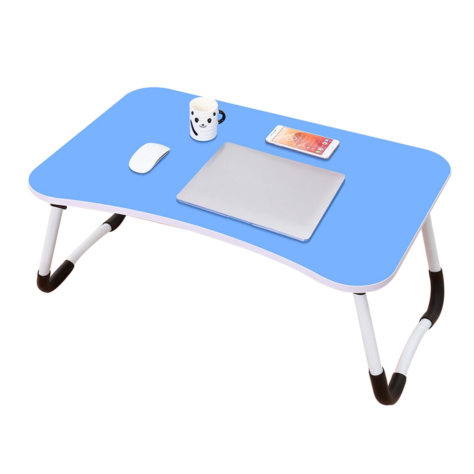 Scrivania portatile pieghevole per computer per studenti Copertura antiscivolo multifunzionale Camera da letto Tavolo da studio Tavolo mobile per laptop colore blu