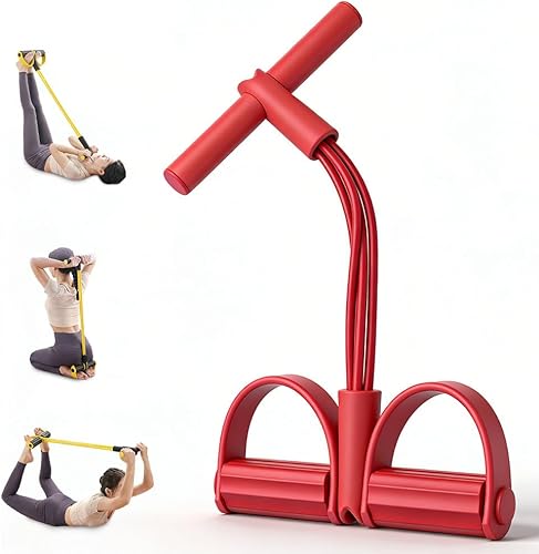 Miniatura 9 de 21 Fitness Resistance Bands with 4 Tube Pedal Ankle Puller, 2026 New Multifunction Elastic Yoga Resistance Band, Stretching Bands for Home Gym Use