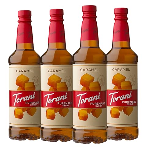 Image of Torani Puremade Caramel Flavored Drink Syrup, 25.4 fl oz (Pack of 4)