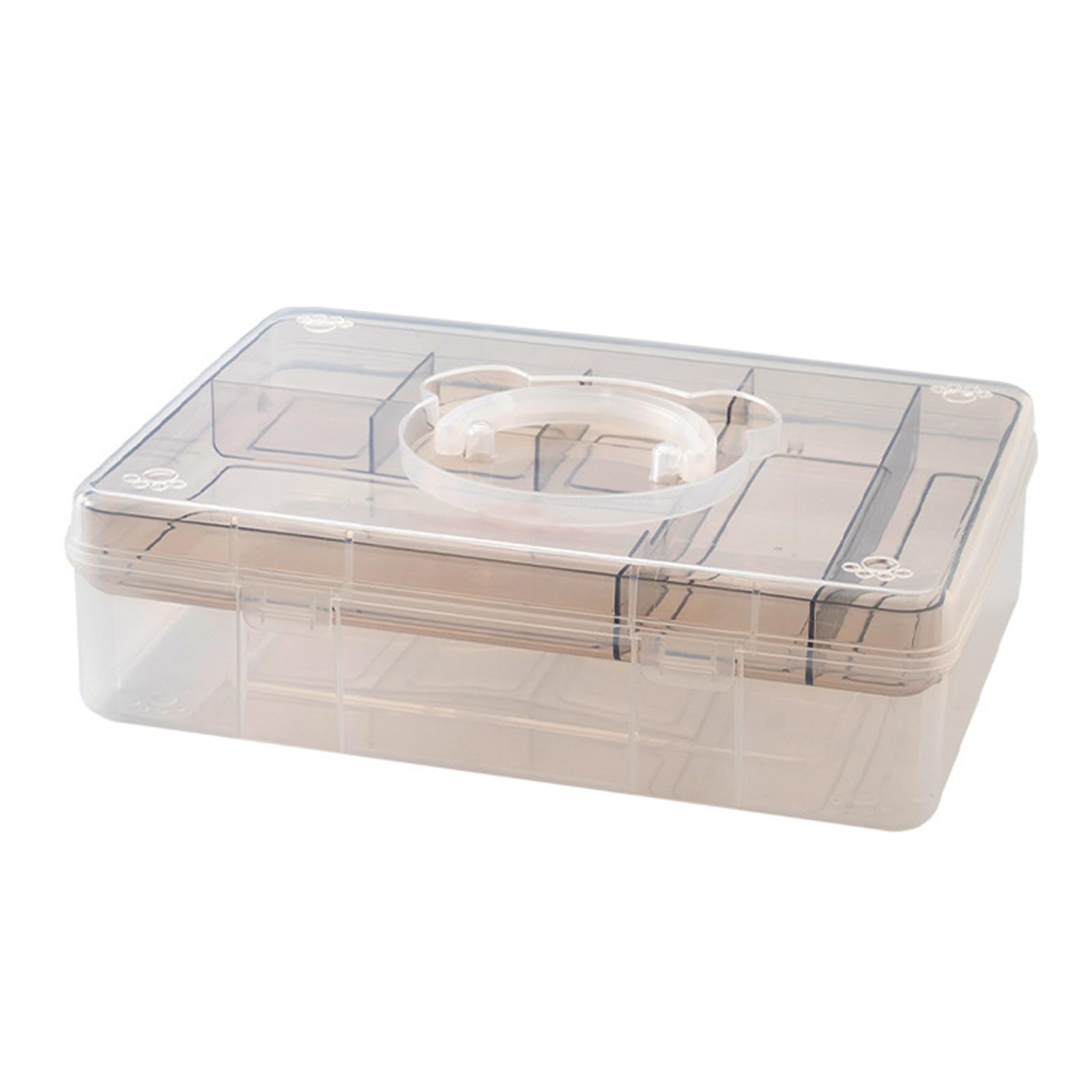 Hsioluted Storage Container Box with Handle, for Art Craft Scrapbooking Supplies Document Stationery Storage Container