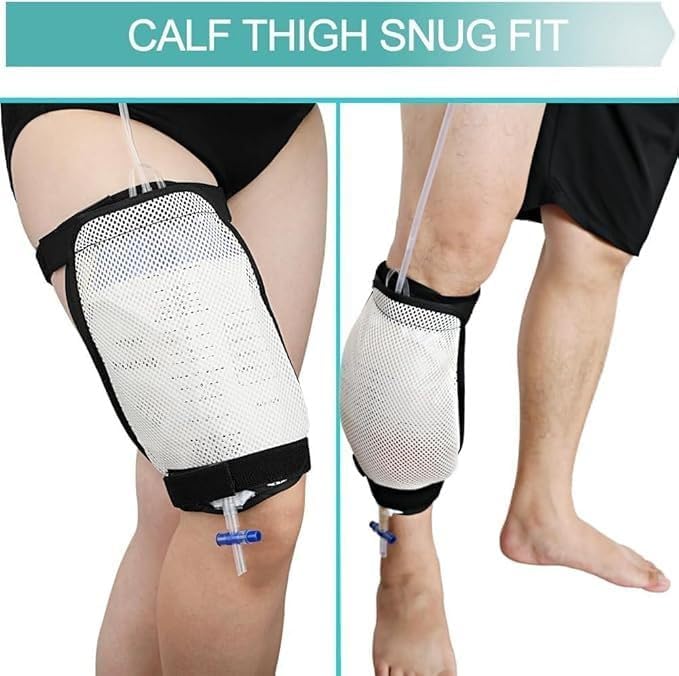 Leg Bag Mesh Holder with Pocket for Urine Collection Bags Nephrostomy Foley Urinary Catheter Stabilization Device