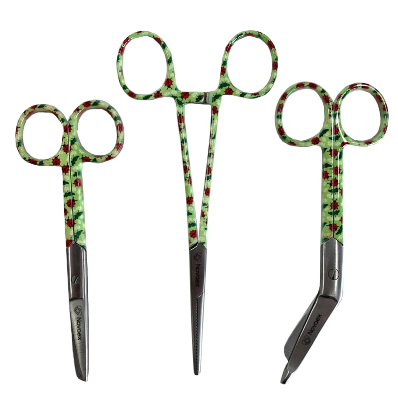Set de ciseaux d'infirmière "Coccinelle" - Ciseaux à bandages - Accessoires infirmiers - Ciseaux de premiers secours - Ciseaux médicaux - Kocher - Cadeau pour infirmière