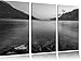 Produktbild Pixxprint Gardasee in Italien Kunst B&W als Leinwandbild/Größe: 3 Teilig (120x80 cm) cm/Wandbild/Kunstdruck/fertig bespannt