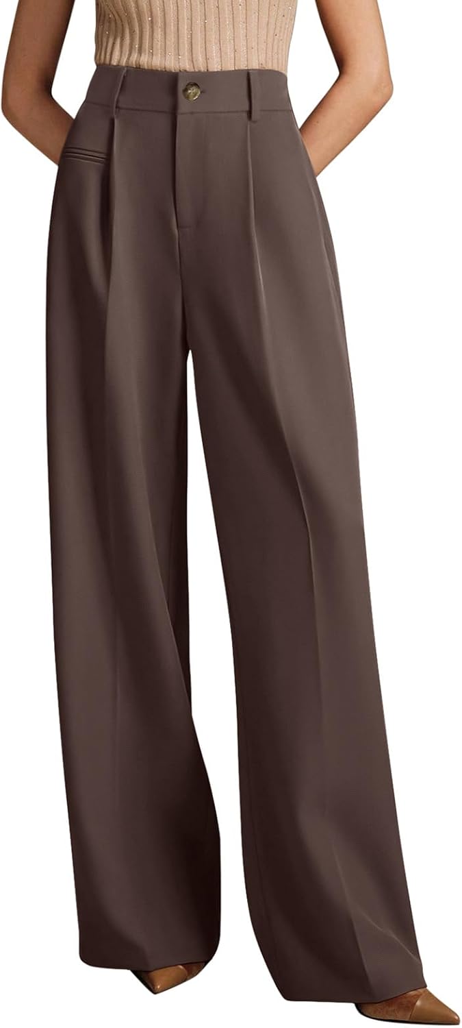 NIMIN Women Wide Leg Dress Pants High Waisted Business Casual Work Trousers 2026 Summer Slacks with Pockets - Image 4