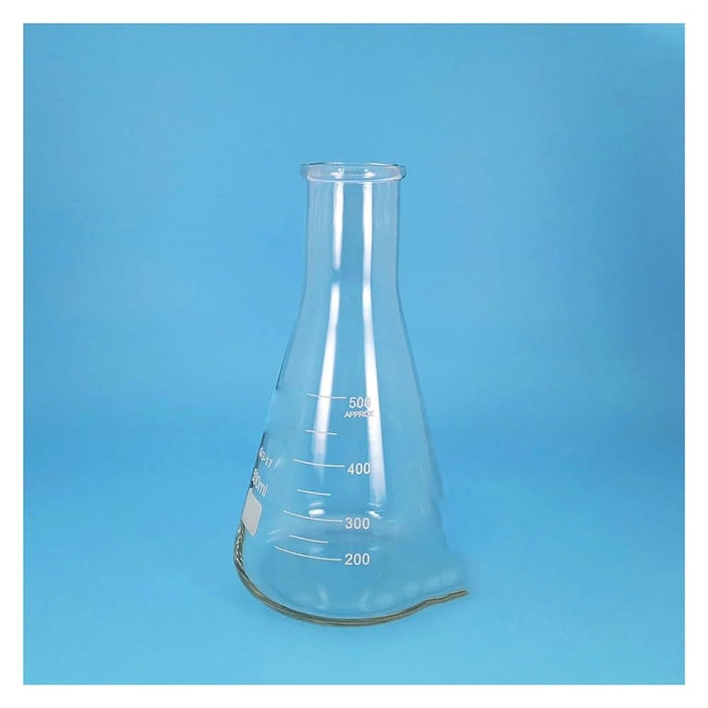 Glassware Labware 1pcs Glass Triangular Flask 100/150/250/500/1000/200ml Straight Mouth/Trumpet-shaped Mouth Flask Lab Supplies(Type-A 200ml)