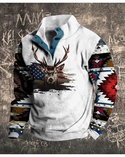 Western Graphic Sweatshirt for Men Aztec Vintage Country Hoodies Long Sleeve Cowboy Jacket Pullover Festival Outfits4