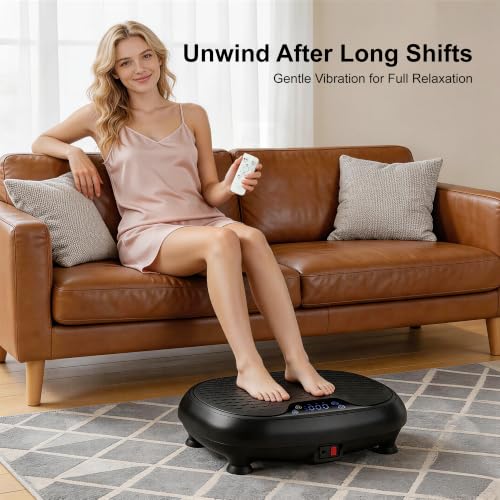 Image of LEERCON Vibration Plate Exercise Machine for Lymphatic Drainage,330lbs | Suitable for Relieving Muscle Soreness and Joint Pain,Whole Body Vibration Machine for Home Office Gym
