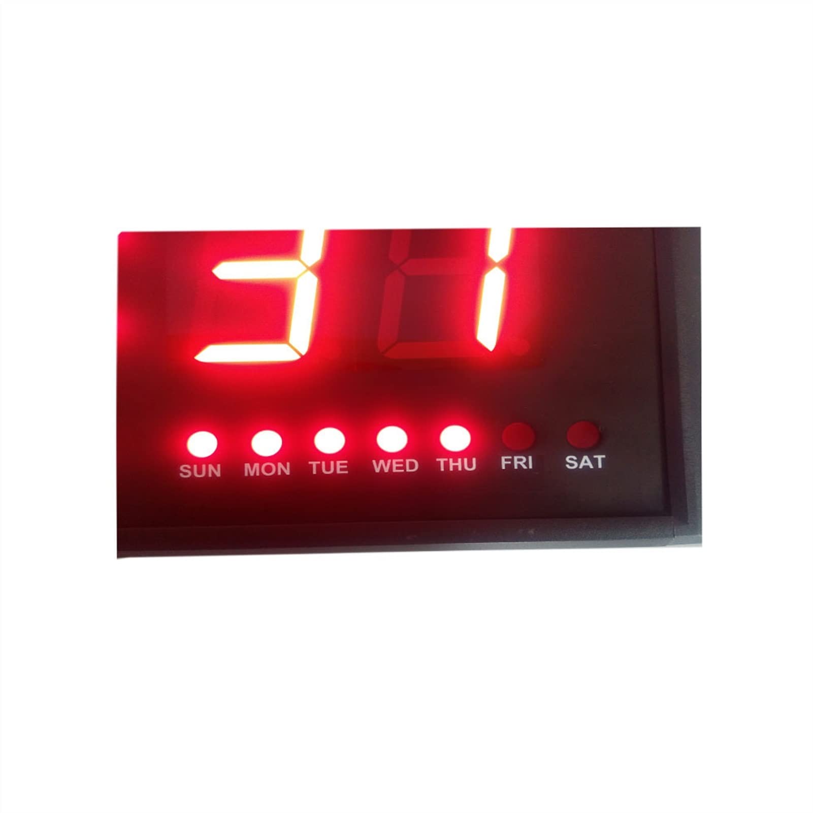 Compte à Rebours, LED Grande minuterie d'horloge moderne de style mural avec température de calendrier, convient salon, bureau, salle de réunion, salle de réunion de l'école d'école