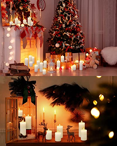 Image of Leelosp 10 Pcs LED Flameless Candles Battery Operated with Remote Timer
