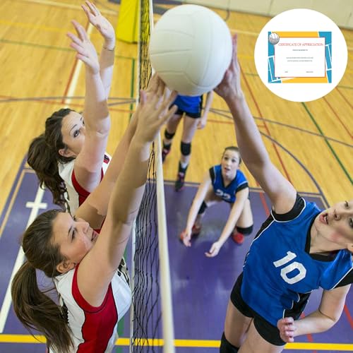 Image of 36 Pieces Sports Achievement Award Certificates Volleyball Award Certificates 9.84 x 7.87 Inches Certificates of Achievement Encouraging Gift for Students Volleyball Teams Employee Student School Kindergarten Teacher