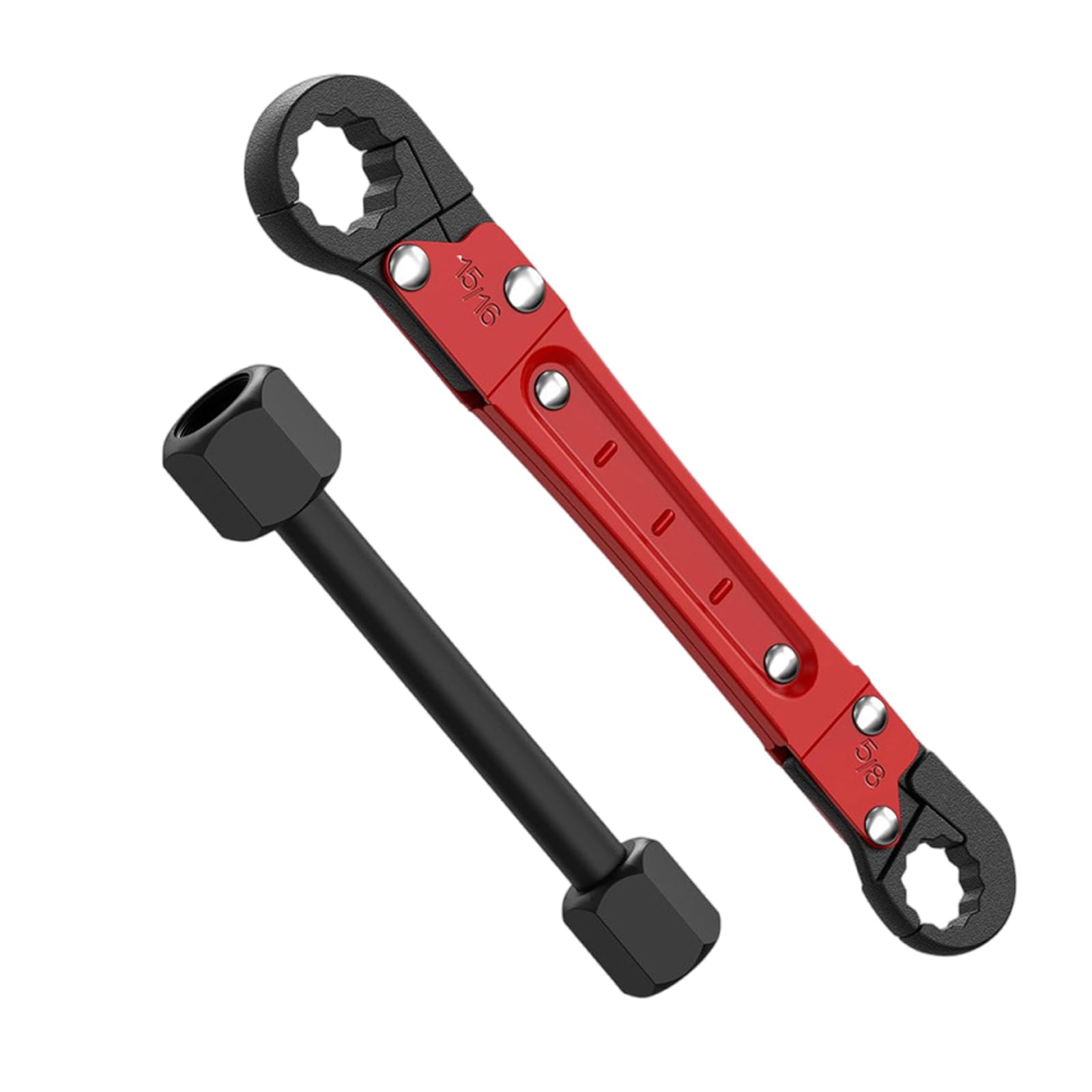 Hsioluted Head Stoppers Wrench with Anti-Slip Grip for Tight Plumbing Repairs and Bathroom Maintenance Double Head Installation Wrench