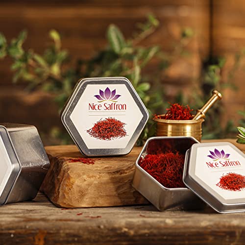 Nice Saffron, Premium Fresh Saffron Threads 3 Gram (0.11 Oz) | Deep Red Saffron Spice For All Culinary | Professional Chef Quality #TOP3