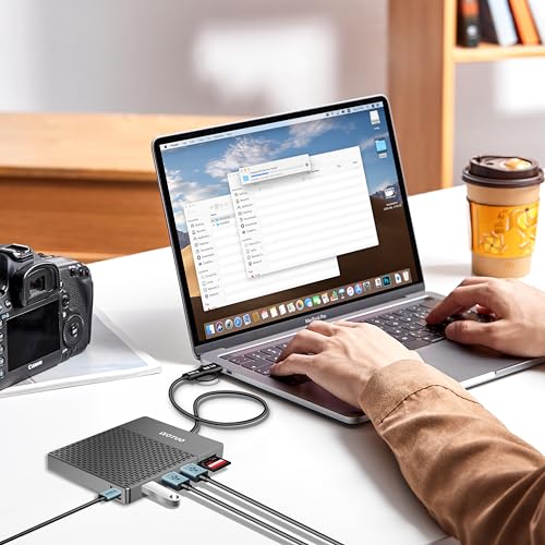 Image of YOTUO Docking Station External Hard Drive Storage, USB-C Hub + HDD 7-in-1, USB 3.0, SD /TF Card, HDD for Windows, Mac, Android, TV, iOS (iPhone 15 /16 /17), Phone, Laptop, Desktop, PC (Space Black, 1TB)