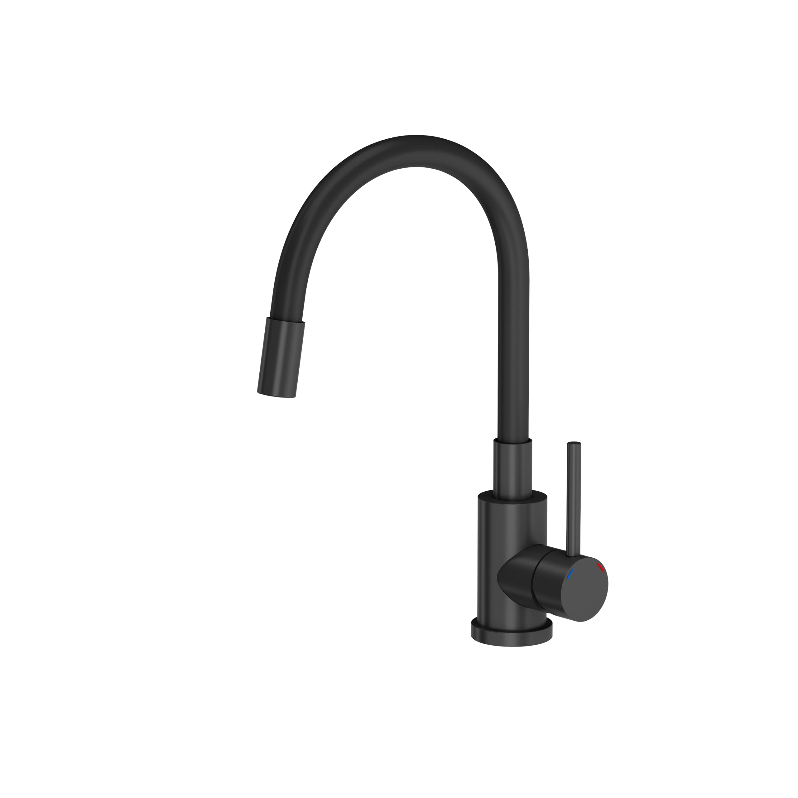 VBChome Fregadero con grifo, 77 x 44 cm, color negro, para cocina, empotrable, con caño flexible
