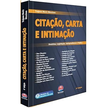 Capa do livro Citação, Carta e Intimação