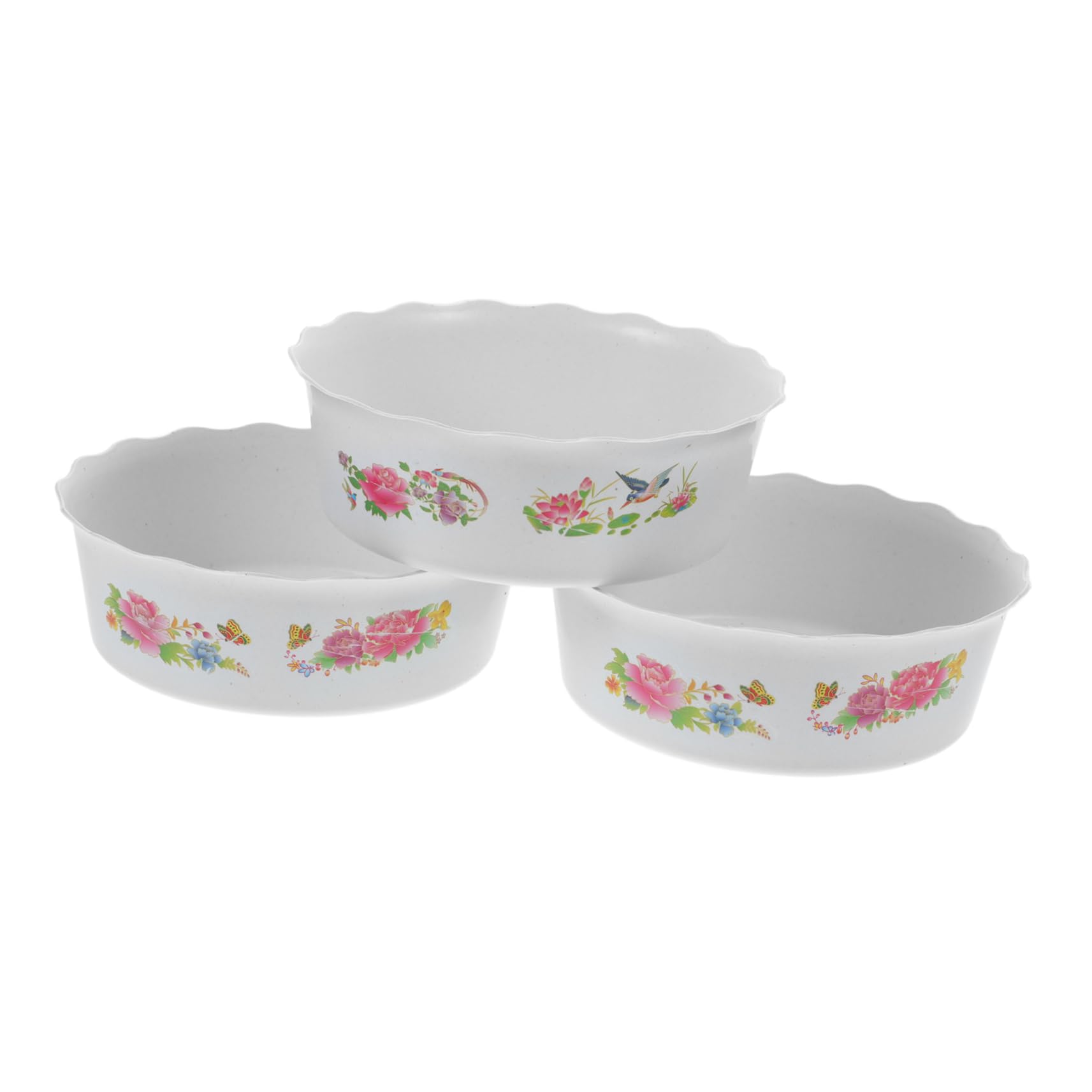 Yardwe 9 Pcs Water Lily Pot Daffodil Pot Chinese Vase Fishbowl Planter Daffodil Planter Bowl Planter Pots Non-porous Lotus Pot Garden Planter Chinese Pot Plastic Flowerpot Plant Pot White