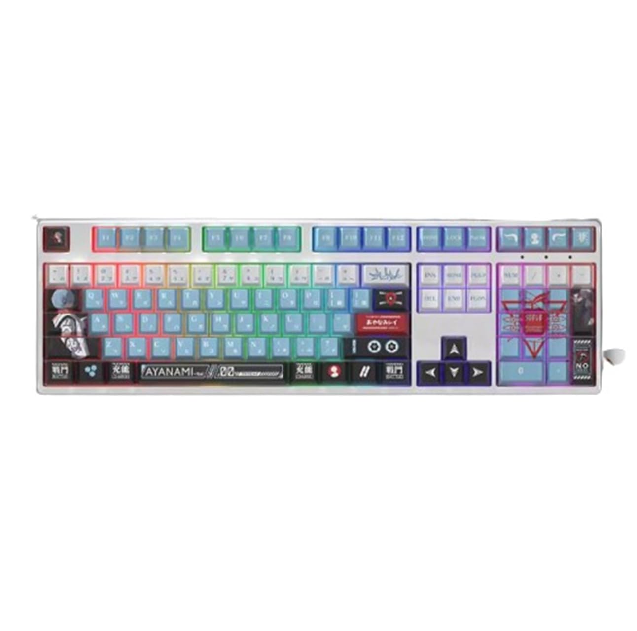 Amazon.co.jp: 新世紀エヴァンゲリオン 108 PBT キーボード 綾波レイ