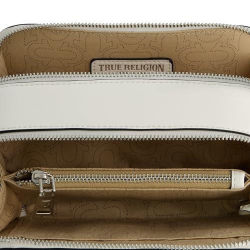 Image of Concept One Women's True Religion Camera Bag, Women's Mini Shoulder Handbag With Embossed Logo and Adjustable Shoulder Strap