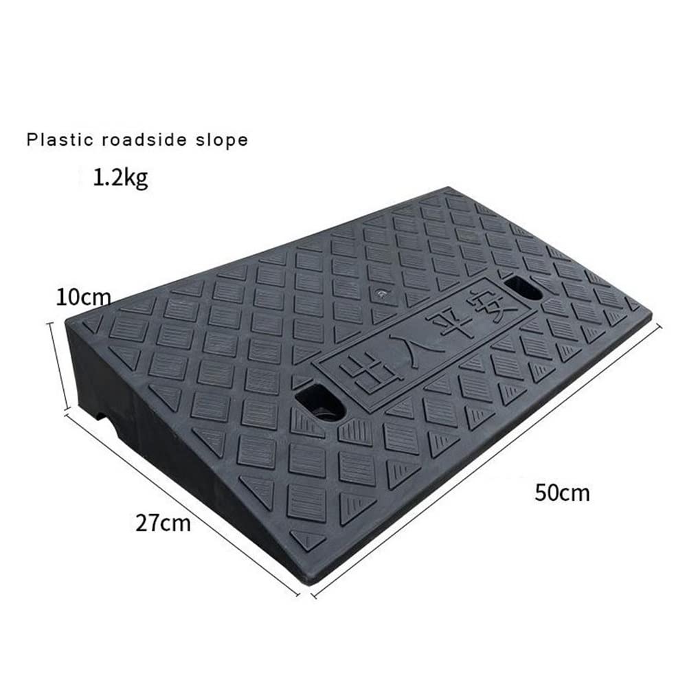 Ciężki wózek inwalidzki p - 3-22 cm próg krawężnik p do drzwi, gumowy dostęp do podjazdu p (czarny, 50 x 27 x 10 cm) dla Easy li