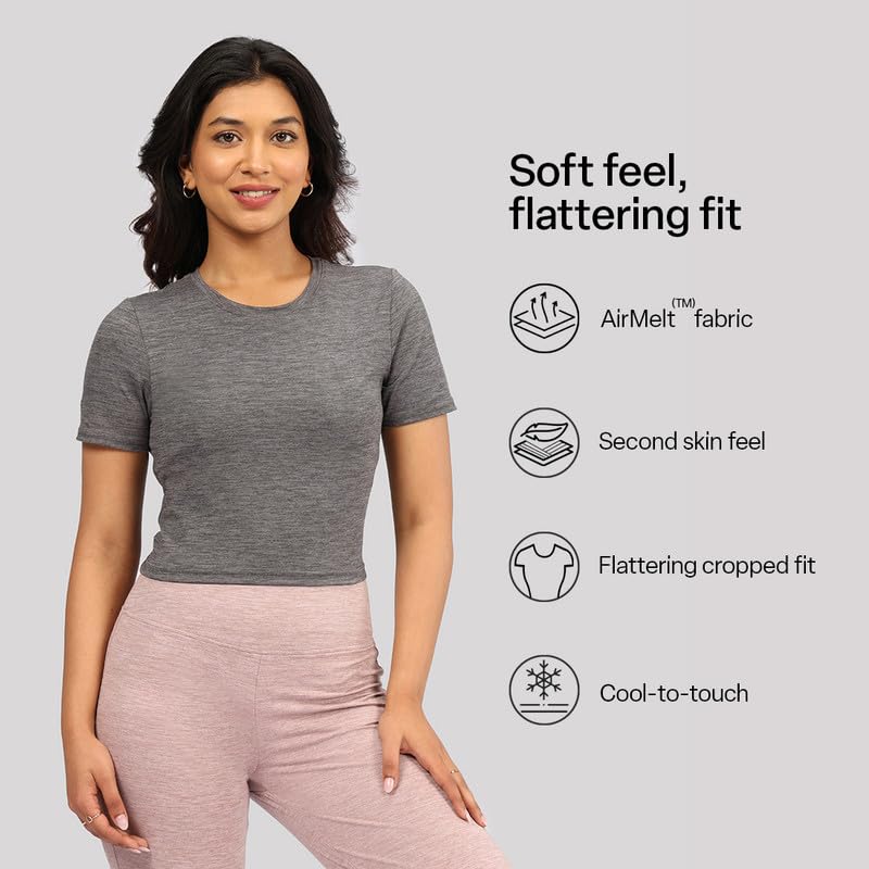 Image of BlissClub Polyester Blend Women T-Shirt, Modern Fit
