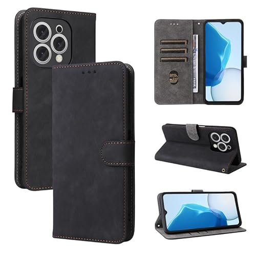 For DOOGEE N55 Pro/N55 Plus/N55 �P�[�X �蒠�^ �J�o�[ ���z�^ �yHNWEIWEI�z�J�[�h�|�P�b�g�t�� ���� PU���U�[ ��G�肪�ǂ� �}�O�l�b�g�J�� �����h�~ �Ռ��z�� �ϖ��C 360�x�ی� �X�^���h�@�\�t�� DOOGEE
