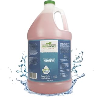 Green Groom Odor Eliminator Shampoo 1 Gallon - Odortrol Natural Formula, Pro Grade Pet Deodorizer for Dogs & Cats, 32:1 Concentrate