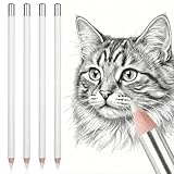 Crayon Gomme - Polyvalence d'Utilisation : Les gommes stylo permettent d'effacer en douceur sans abîmer, salir ou déchirer le papier. Elles peuvent être taillées comme un crayon classique, garantissant un outil précis pour perfectionner vos créations.Parfaits pour les artistes de tous niveaux, ces crayons à gomme sont idéaux pour effacer et corriger les dessins au crayon, au fusain et aux crayons de couleur, ainsi que pour surligner et réviser les détails dans les croquis et les peintures.