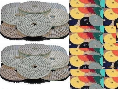 4" Inch Diamond Polishing Grit 50 Pad 16 Pieces Granite Stone Concrete Marble