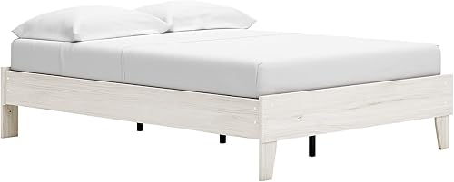 Miniatura 94 de Signature Design by Ashley - Base de cama con plataforma de granja casual Shawburn, tamaño matrimonial, cal desgastada Encalar,Gris (rustic