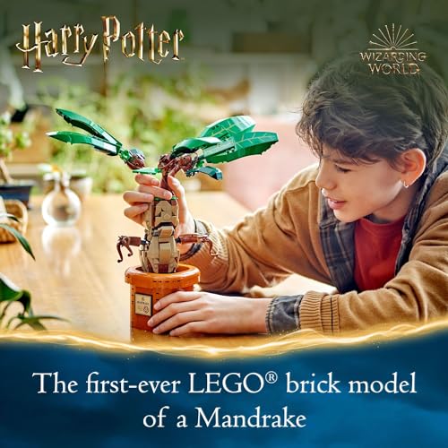 LEGO Harry Potter Mandrake Figure & Pot Plant Toy, Harry Potter Collectible Gift Idea for Kids, Magical Creature Playset for Room décor, Harry Potter Toy for 10 Year Old Girls, Boys or Any Fan, 76433 - Image 3