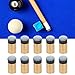 REXVTNS 10pcs Billiards Cue Tips | Screw - On PU Leather & Copper Tips for SnookerPool | Sturdy Replacement Parts | Enhanced Ball Control & Protection (10MM)
