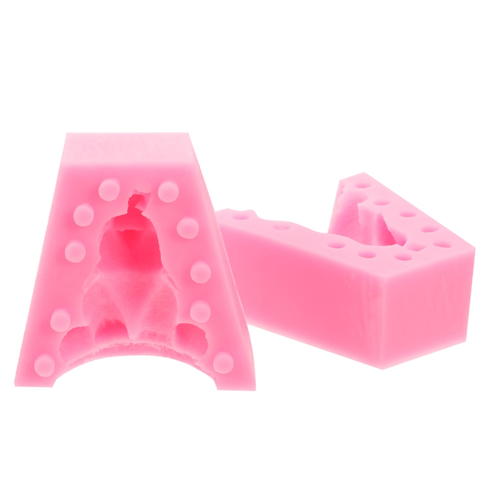 Operitacx 5 Ensembles Moule Polyvalent pour Pâtisserie Artisanat Moule De Moulage D'éléphant Mignon Fonderie s en Silicone Époxy en Silicone Gel De Silice Rose 2 Pièces * 5