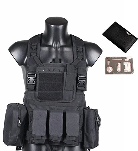  QMFIVE Gilet Tactique, Airsoft Paintball Comba...