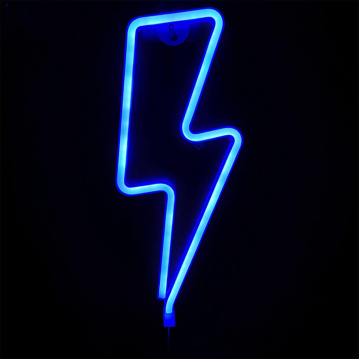 Orgrimmar LED Neon Sign Lightning Wall Light Decorative Light Battery and USB Powered Night Light for Home Wedding Christmas Decoration (Blue)
