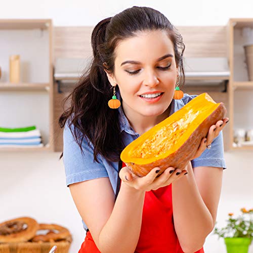 6 Pairs Fall Earrings for Women Girl Thanksgiving Jewelry Gift Pumpkin Pie Candy Corn 3D Autumn Dangle Earrings, Polymer Clay4