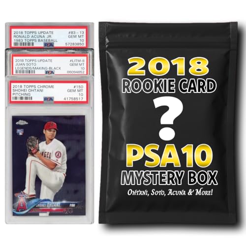 PSA 10 Graded 2018 MLB Baseball Rookie Card Mystery Box (Ohtani Soto Acuna & More!)