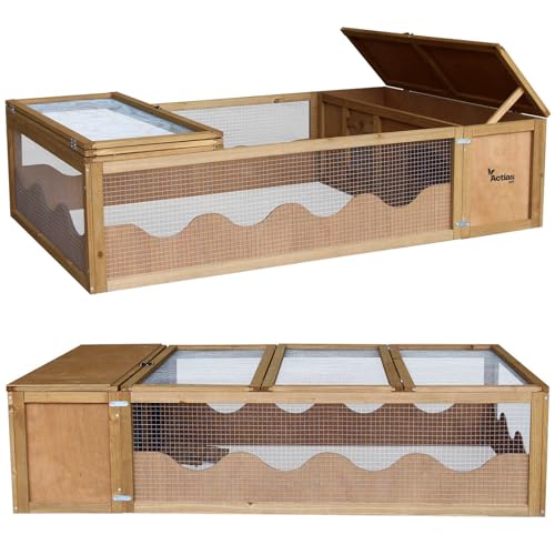 Actiaspet Tortoise Small Pet Wooden House Bunny Rabbit Hide Shelter 57