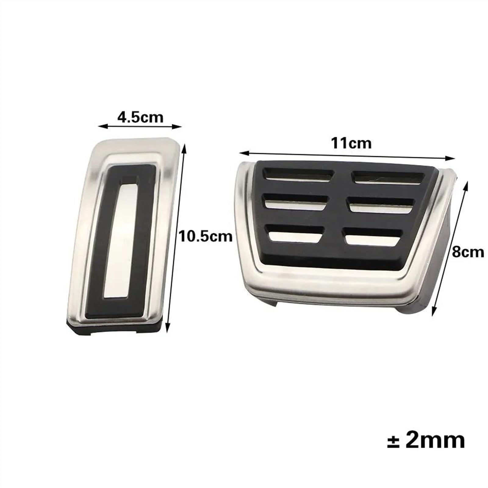 Pédales D'accélérateur pour VW pour T-roc pour TROC pour T-Cross pour Tcross pour Tiguan 2017-2023 Pédales Automatiques en Acier Inoxydable Au Couvercle Pédale Voiture MT Antidérapant Couvre-pédale