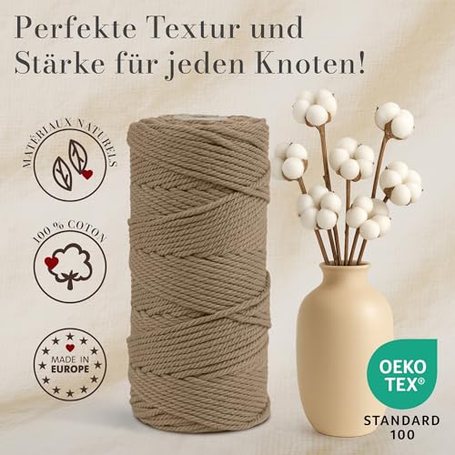 GARNIYARN Premium Macrame Garn Latte 100m – Bild 4
