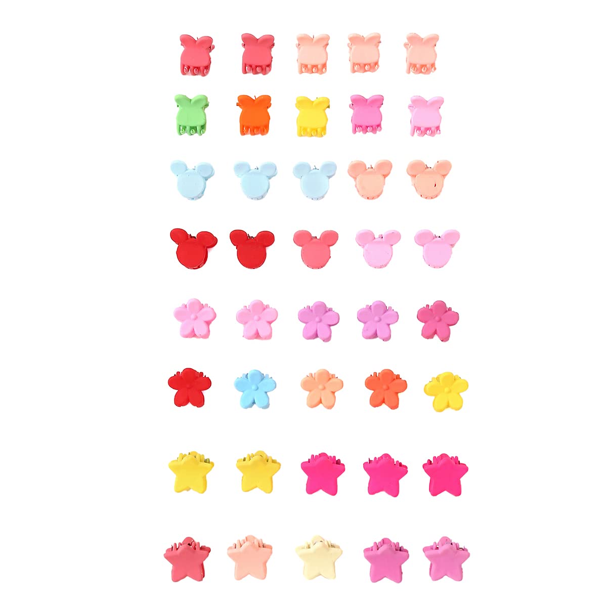 Yellow Chimes Hair Clutches Claws for Girls Multicolor Hair Clutches In Beautifully Crafted Heart Shaped Storage Box Hair Accessories for Girls and Kids.