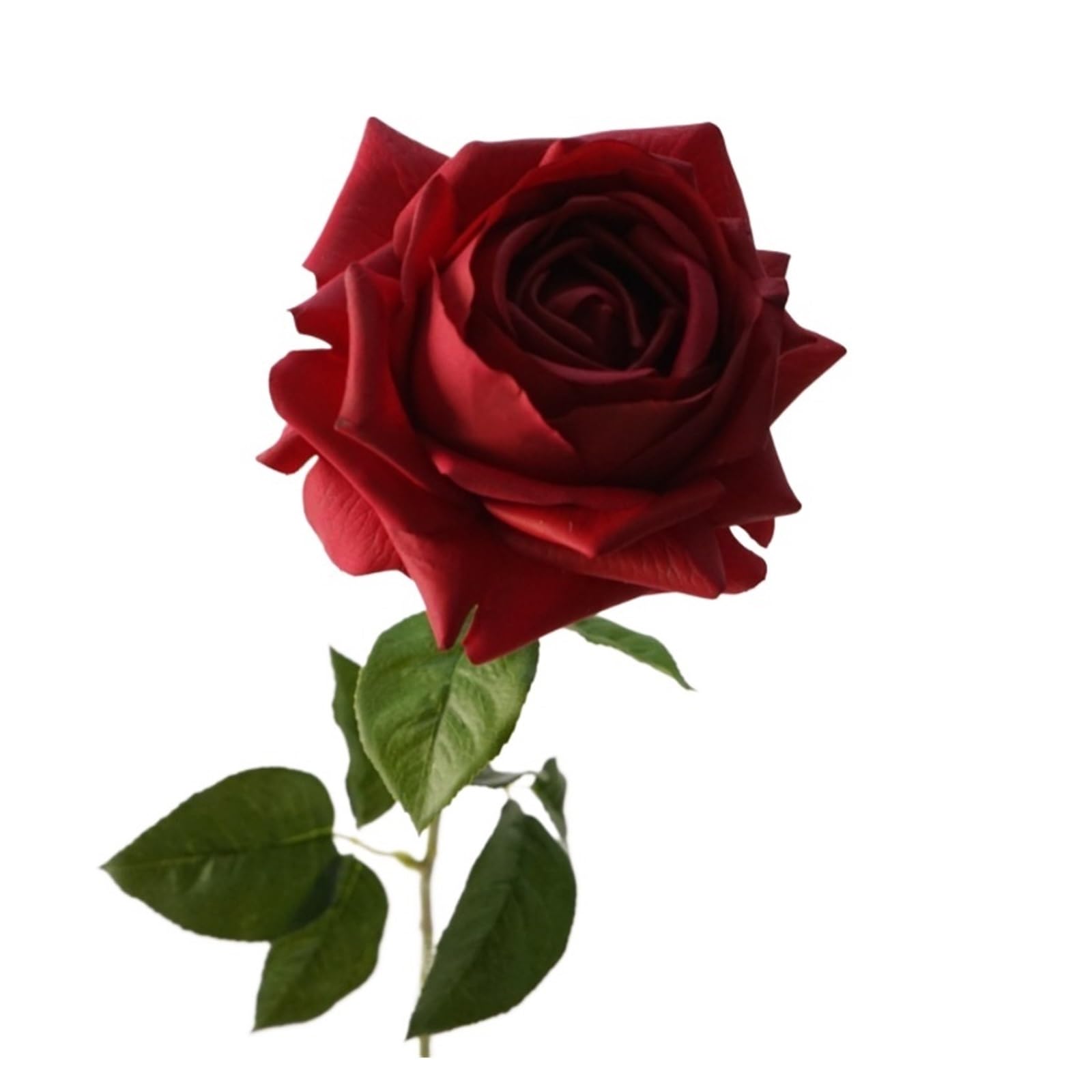 Casetlong 5Pcs Faux Flowers Artificial Wedding Decor Party Flower Arrangement Home(Dark red)