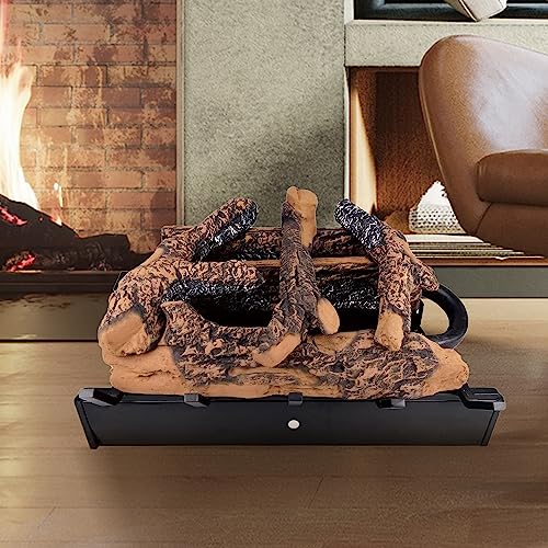 Hexele Gas Fireplace Logs Set, 18 Inch Large Ceramic Log For Gas Fireplace Indoor Inserts, Vented, Electric Gas Fireplaces, Outdoor Firebowl, Fire Pits Ceramic Fiber Fake Wood Logs #TOP2