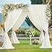 50ft x 10ft Wrinkle Free Ivory Wedding Backdrop Curtains for Party Bridal Shower Reception Decorations Ivory Fabric Curtain Backdrops Drapes for Photography Baby Shower Birthday Background