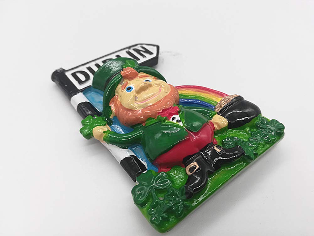 3D Dublino Irlanda magnete frigorifero souvenir regalo, resina fatta a mano Dublino frigorifero magnete casa e cucina decorazione collezione