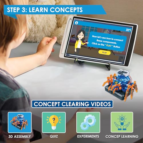 Image of Robotic Spider DIY Kit | Build, Learn & Play | STEM Toy for Kids Age 8+ | Robotics Learning Kit with AR Experience | Fun Educational Game