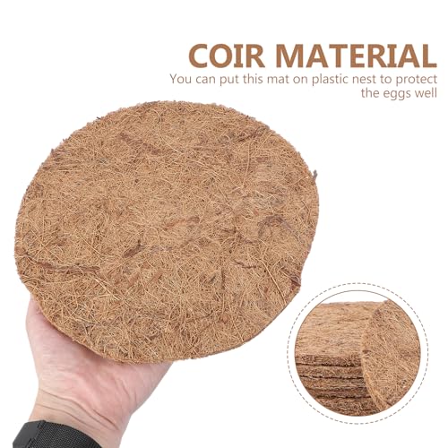Image of TEHAUX Coconut Fiber Bird Nest Mat 8.1 Inch Dehumidification Racing Pigeon Nest Pad Breathable Durable Bird Breeding Accessory for Egg Protection