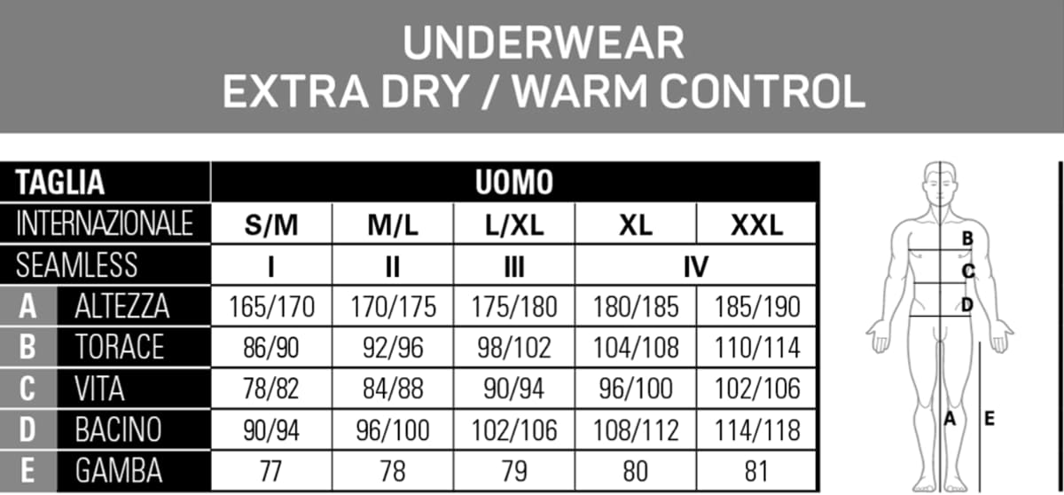 MICO Maglia Termica Girocollo Manica Lunga Man - Warm Control SKINTECH, in 01850