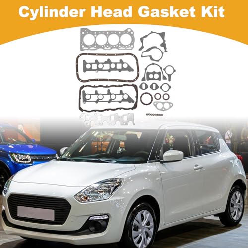 Image of Cylinder Head Gasket Kit No.1140083810 Engine Engine Valve Gasket Set for Suzuki Engine.G13A(SJ413)8V Rubber,Metal Gray