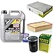 Produktbild QR-PARTS 69346816 Filter Set Inspektionspaket 5 Liter Motoröl Top Tec 4100 5W-40 MANN-FILTER Innenraumfilter Luftfilter Ölfilter